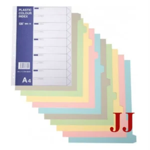 10 COLOR PLASTIC INDEX DIVIDER CBE906-10